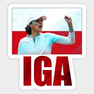 Iga Swiatek Tennis Player #1 US Open Polish Poland Female Tennis Women's Tennis Sticker